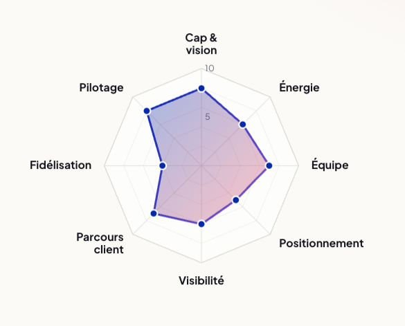 roue du dirigeant, outil gratuit pour faire le point. Par Feelsen